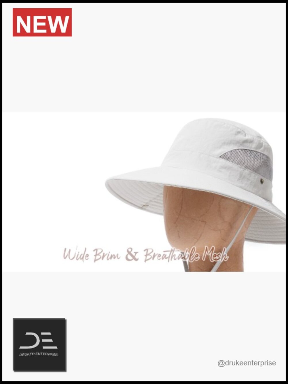 Sun Hat with Ponytail Hole, UPF 80+, Wide Brim, Foldable Bucket Hat for Hiking - Picture 7 of 7
